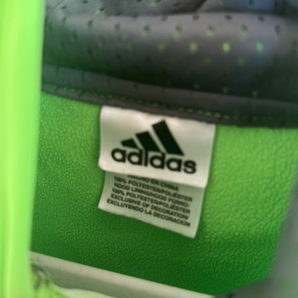 ADIDAS Youth Green Hoodie Size 6 - Picture 2 of 3